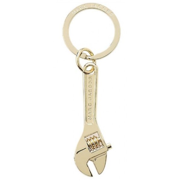 Marc-jacobs-gold-plated-wrench-keychain-key-chain-ring-loop