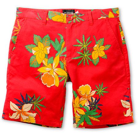 Obey-Working-Man-II-Red-Floral-Shorts-_223037