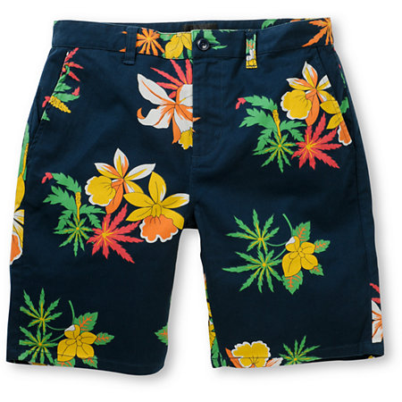 Obey-Working-Man-II-Navy-Floral-Shorts-_223040
