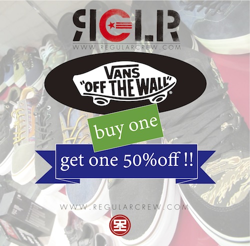 VANS BUY1GET1 50%OFF